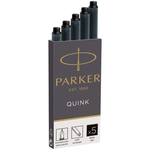 Quink black ink cartridge - black,
